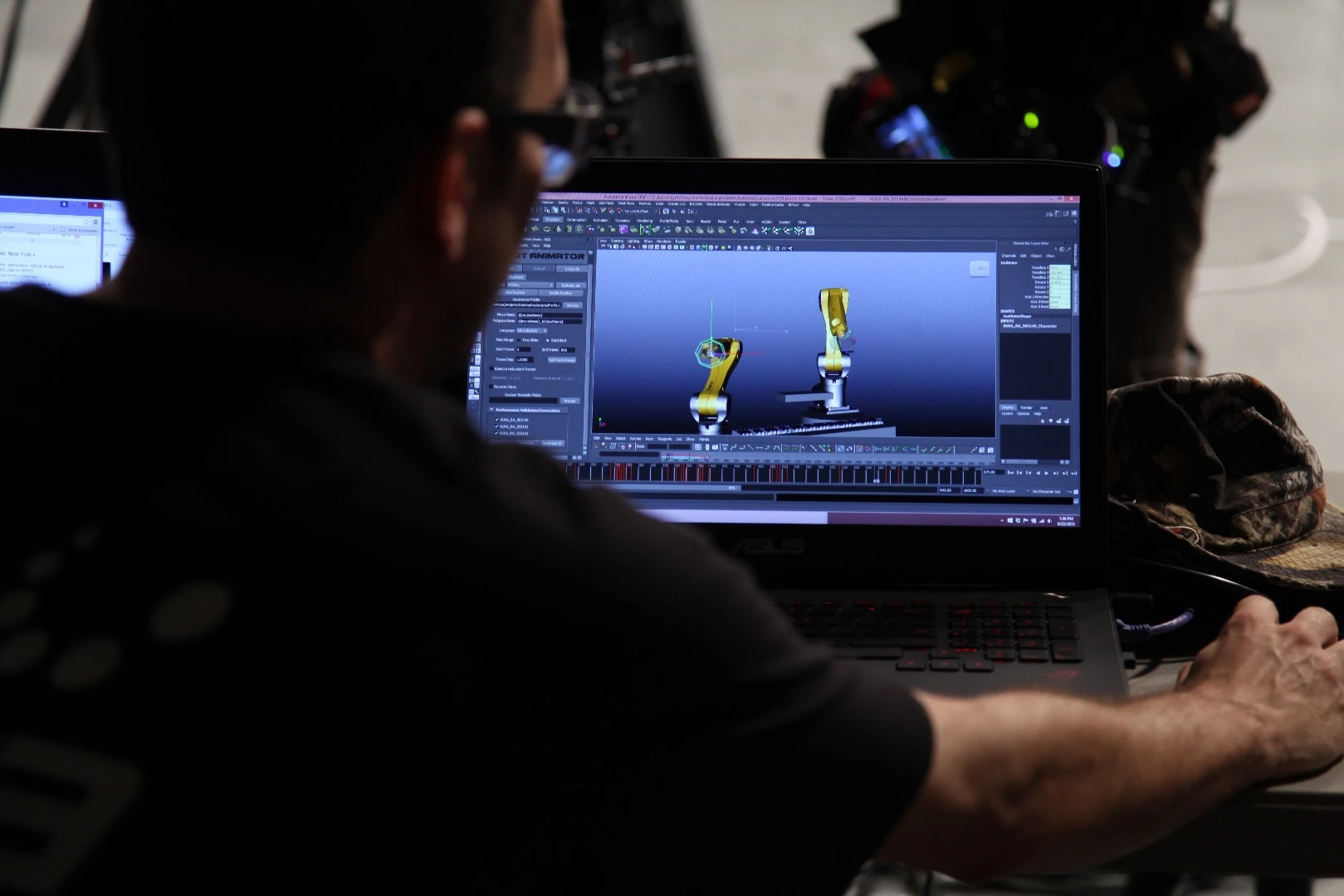 Behind the scenes on the Automatica shoot