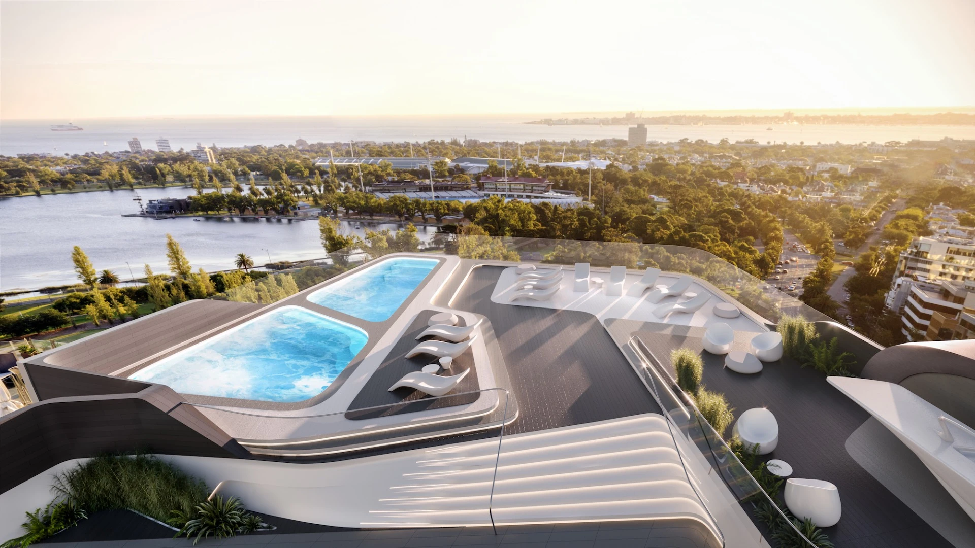 The Mayfair Residential Tower would be topped by swimming pools