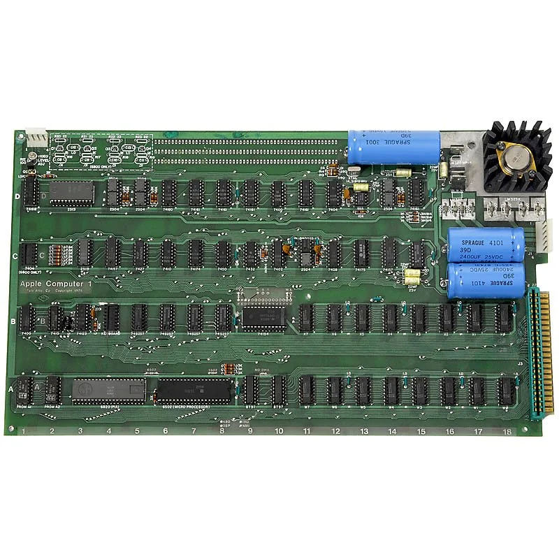 Each of the 200 or so Apple I computers was hand-built by Apple's co-founder Steve Wozniak