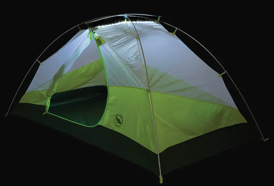 Big Agnes Tumble 2 mtnGLO features built-in LED lighting
