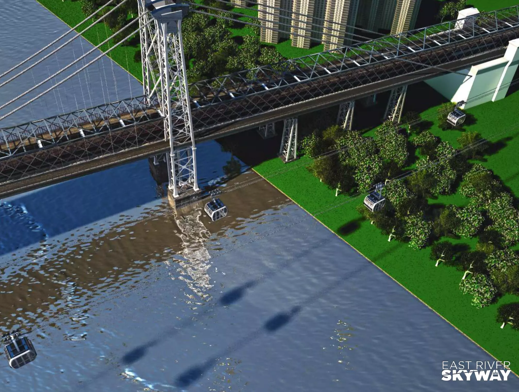 The East River Skyway would offer NYC residents a bird's-eye commute