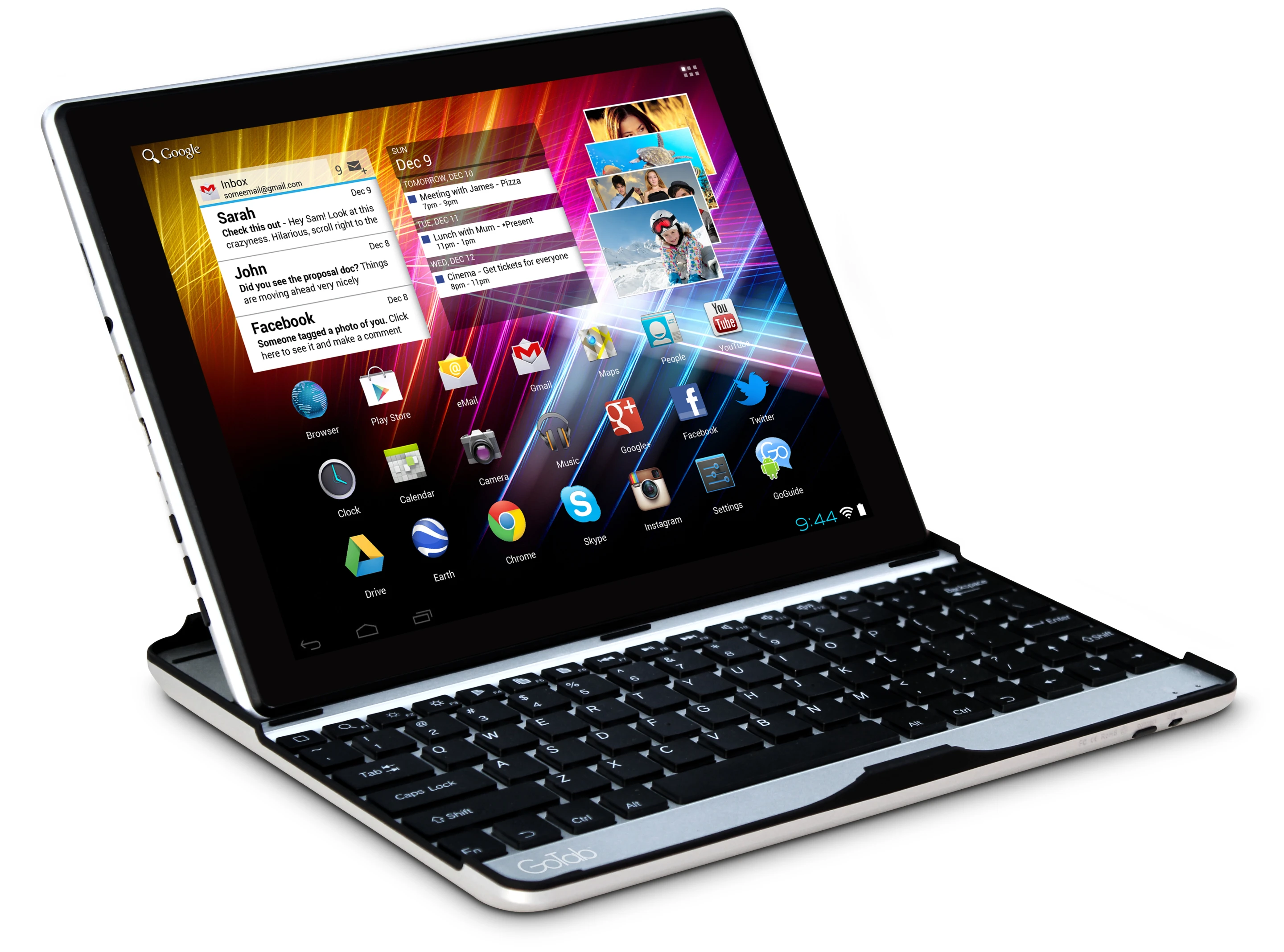 The ICS tablet is powered by a 1.2 GHz ARM A10 Boxchip processor with integrated graphics