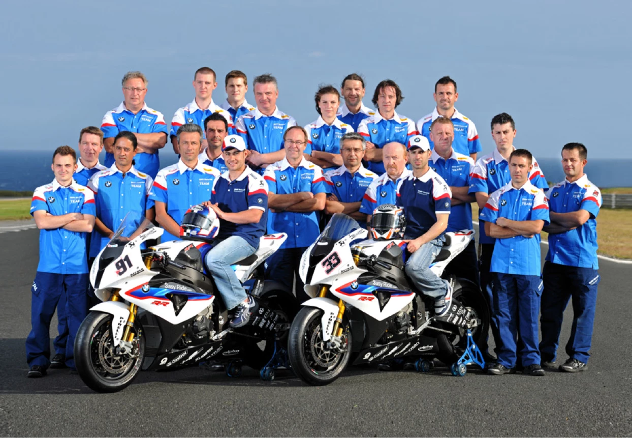 The 2012 BMW team looks set to add BMW to the list of Superbike winners