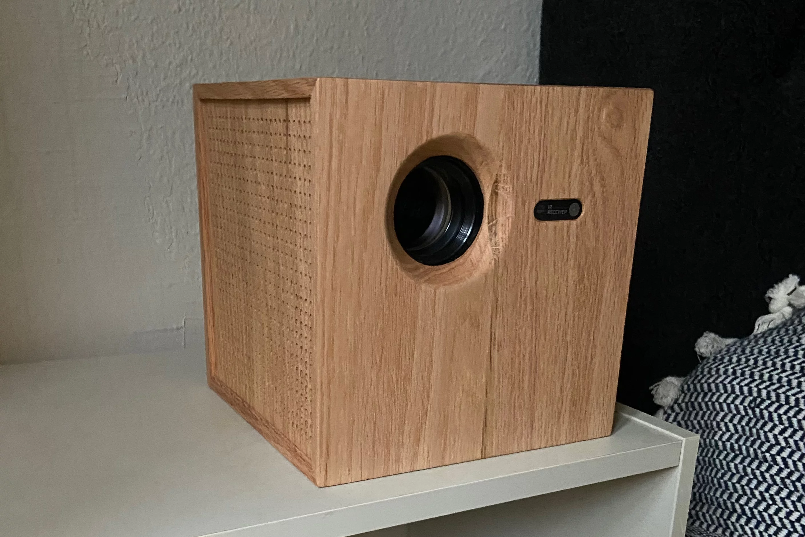 The LightBoks is being offered in three wood combinations – all-oak is pictured here