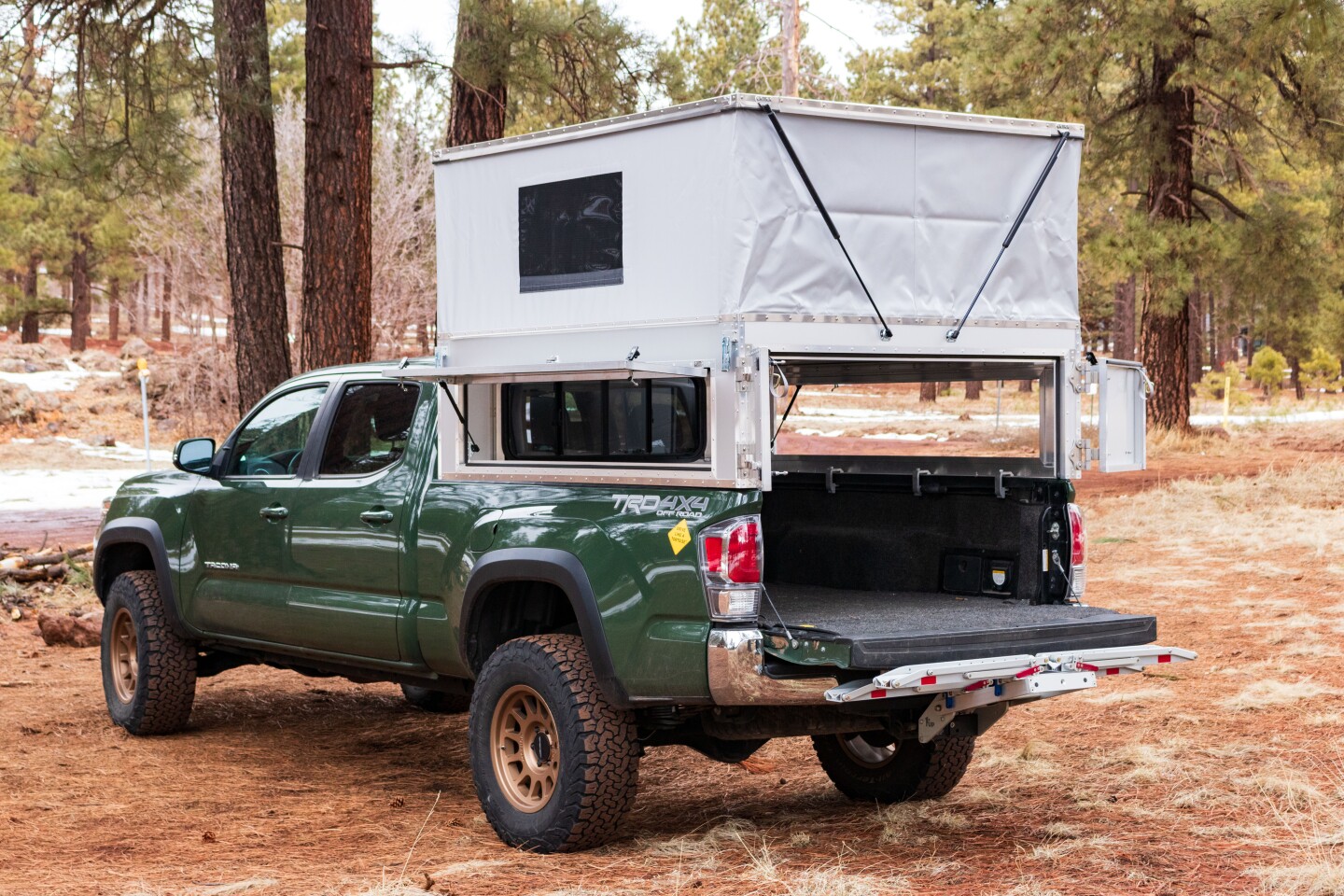 The Bivy starts as a blank canvas, an empty shell that buyers can leave light and basic, fill out with options or customize themselves