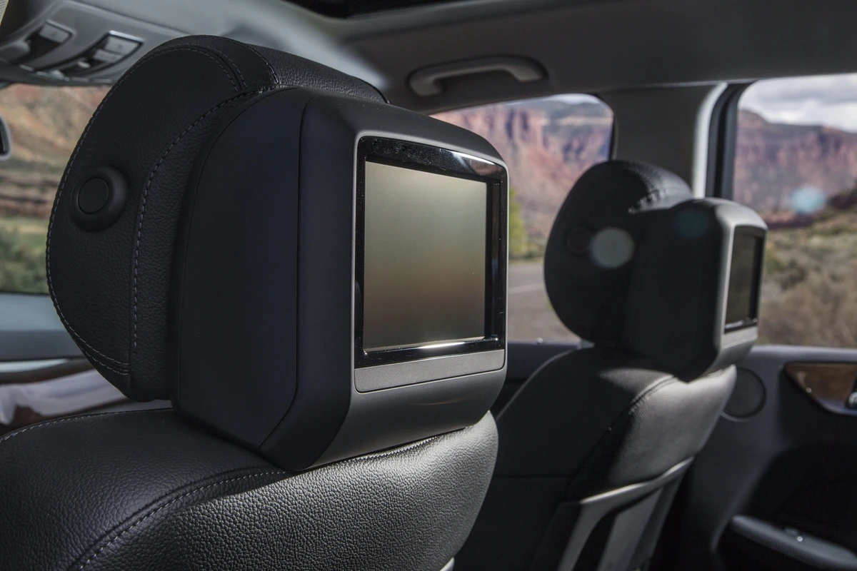 The 2017 GLS550's rear seat entertainment is good, though not the best we've seen in today's market