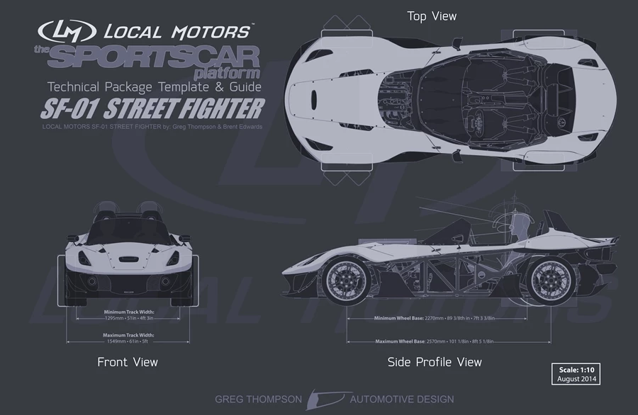 A diagram of the SF-01 Street Fighter