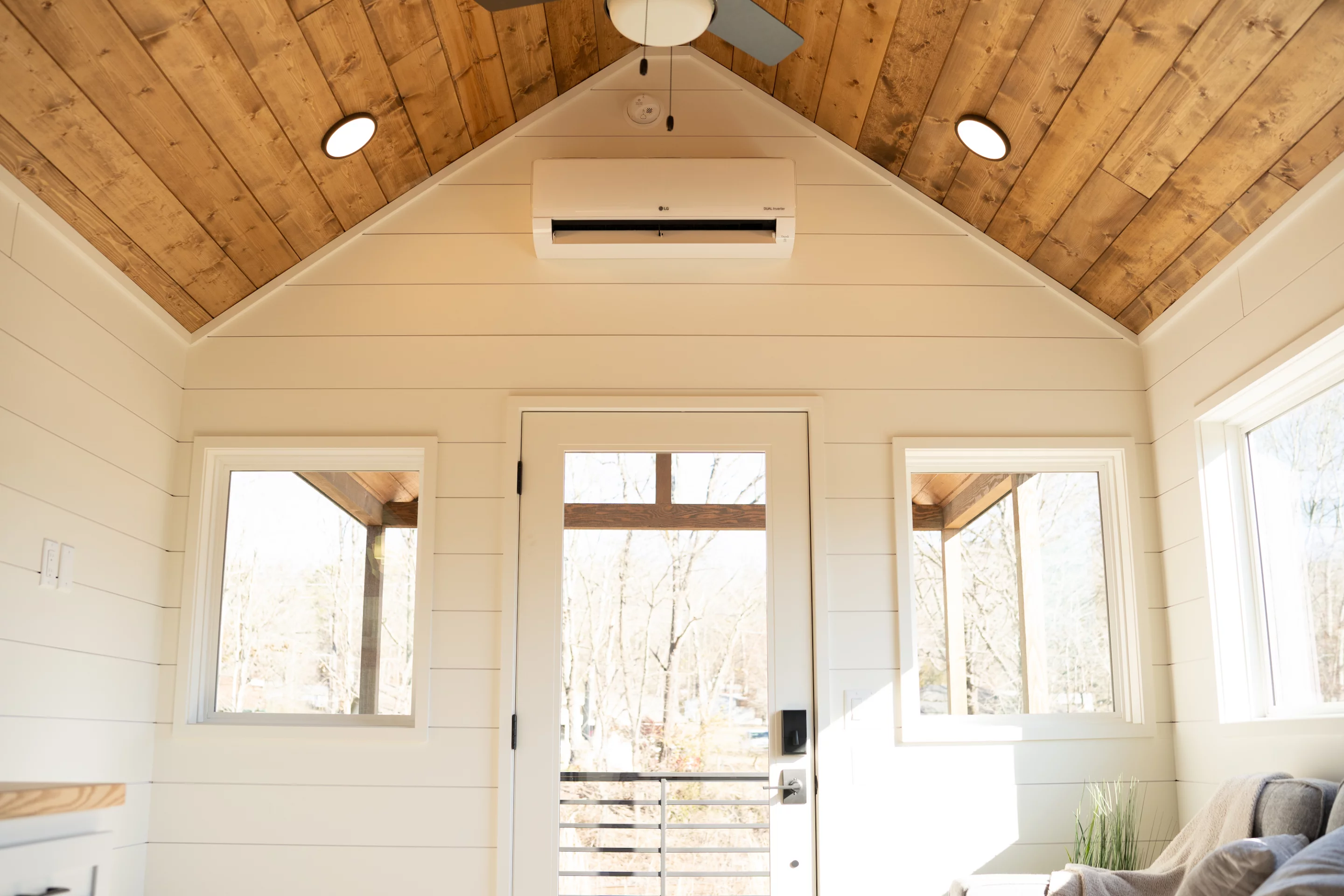 Visitors enter the Tellico through the porch area into the living room
