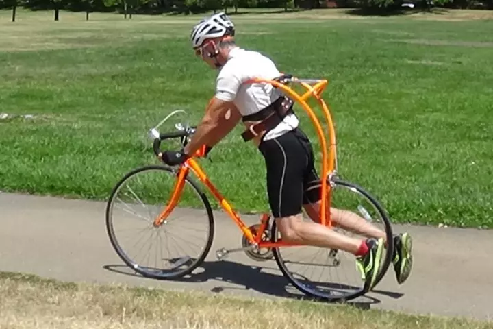 Hangin' out on the Flying Rider prototype