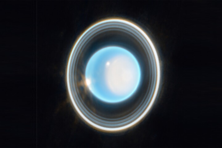 Zoomed-in image of Uranus