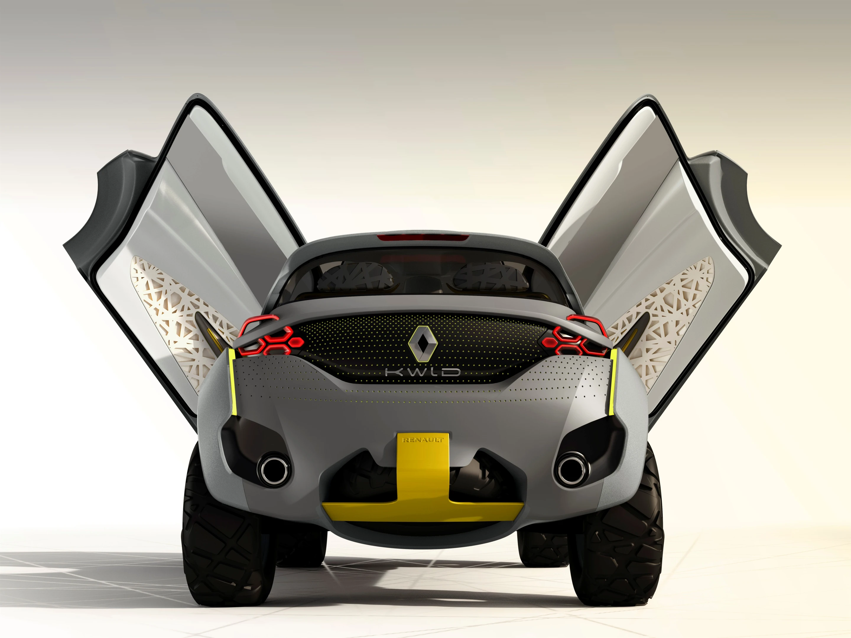 KWID's proportions resemble a lunar buggy mixed with design elements from a conceptual inner city SUV