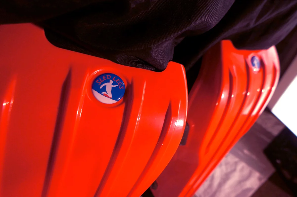 Sled Legs' ridged base provides some directional guidance