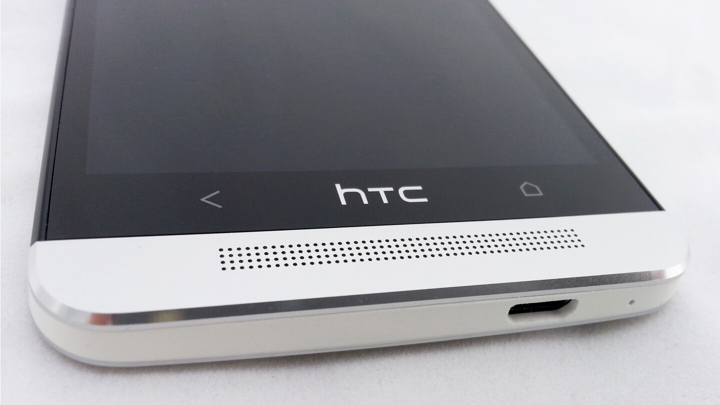 The One's dual front-facing speakers have "BoomSound"
