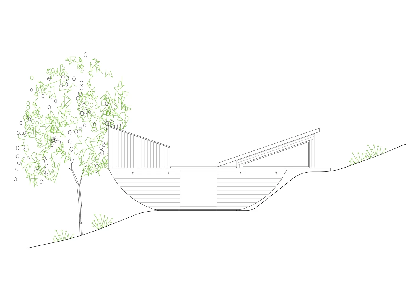 Folly at Fair Hill Eastern wall plans by Rever & Drage Architects