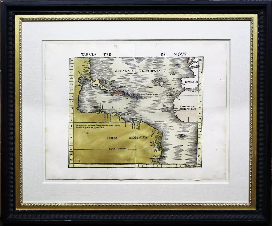 This copy of Waldseemuller's “Tabula Terre Nove” (1513) - the first obtainable printed map to focus on the New World - sold for $156,250 at Arader Galleries on December 6, 2020