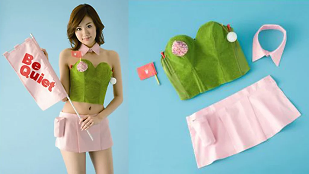 The Nice Cup In Bra provides a unique way for Japanese women to practice their putting