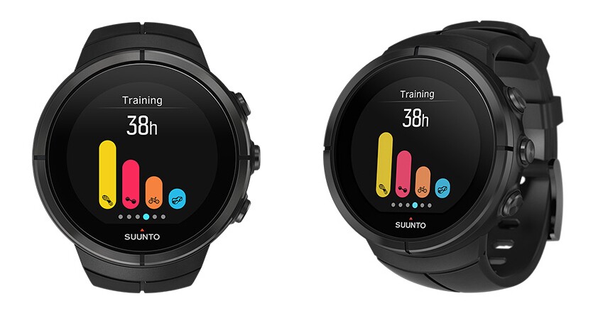 The Suunto Spartan Ultra GPS watch features a color touchscreen