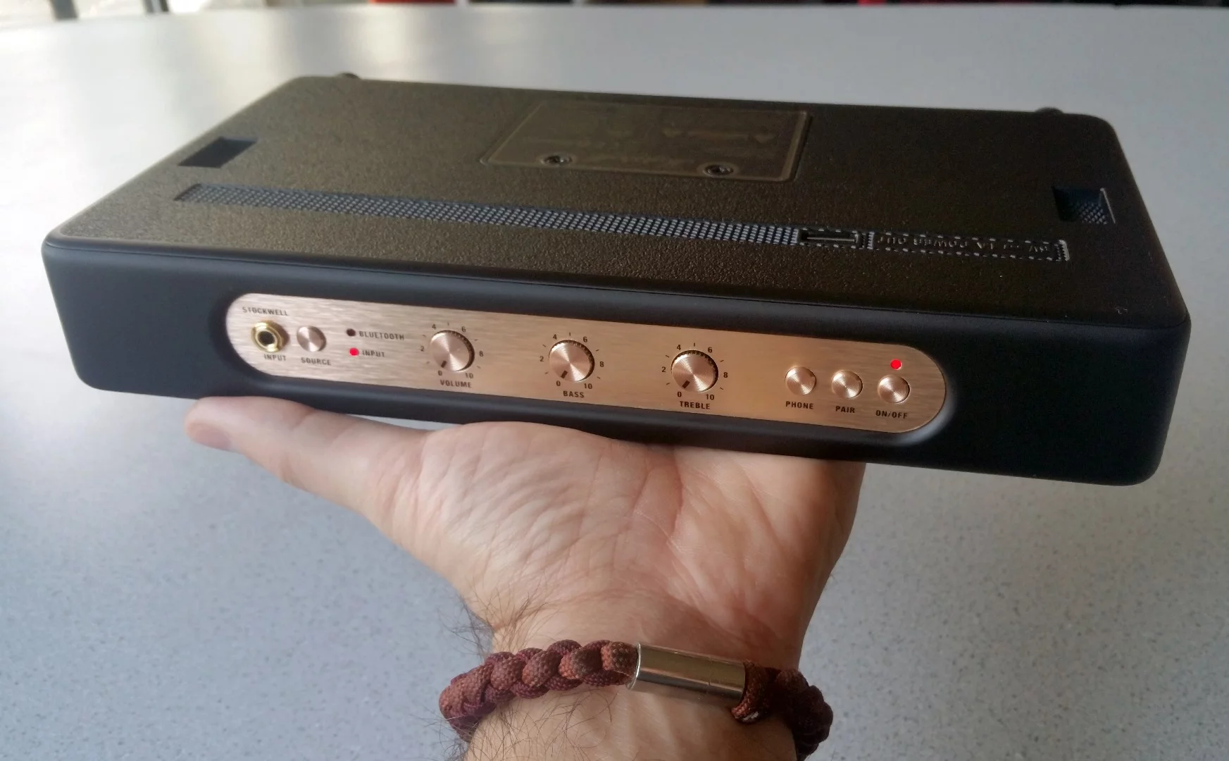 Although larger than many battery-powered speakers, the Marshall Stockwell is surprisingly portable