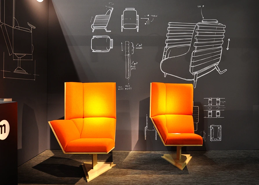 This two-seater sofa splits into two armchairs, by Marangoni School of Design (Photo: Edoardo Campanale/Gizmag.com)