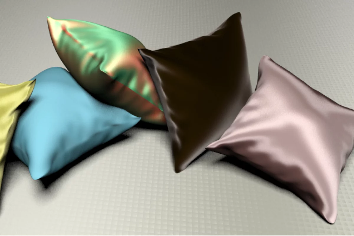 Simulated silk crepe de chine, linen plain, silk shot fabric, velvet and polyester satin charmeuse (Image: Iman Sadeghi, et. al/Jacobs School of Engineering/UC San Diego)