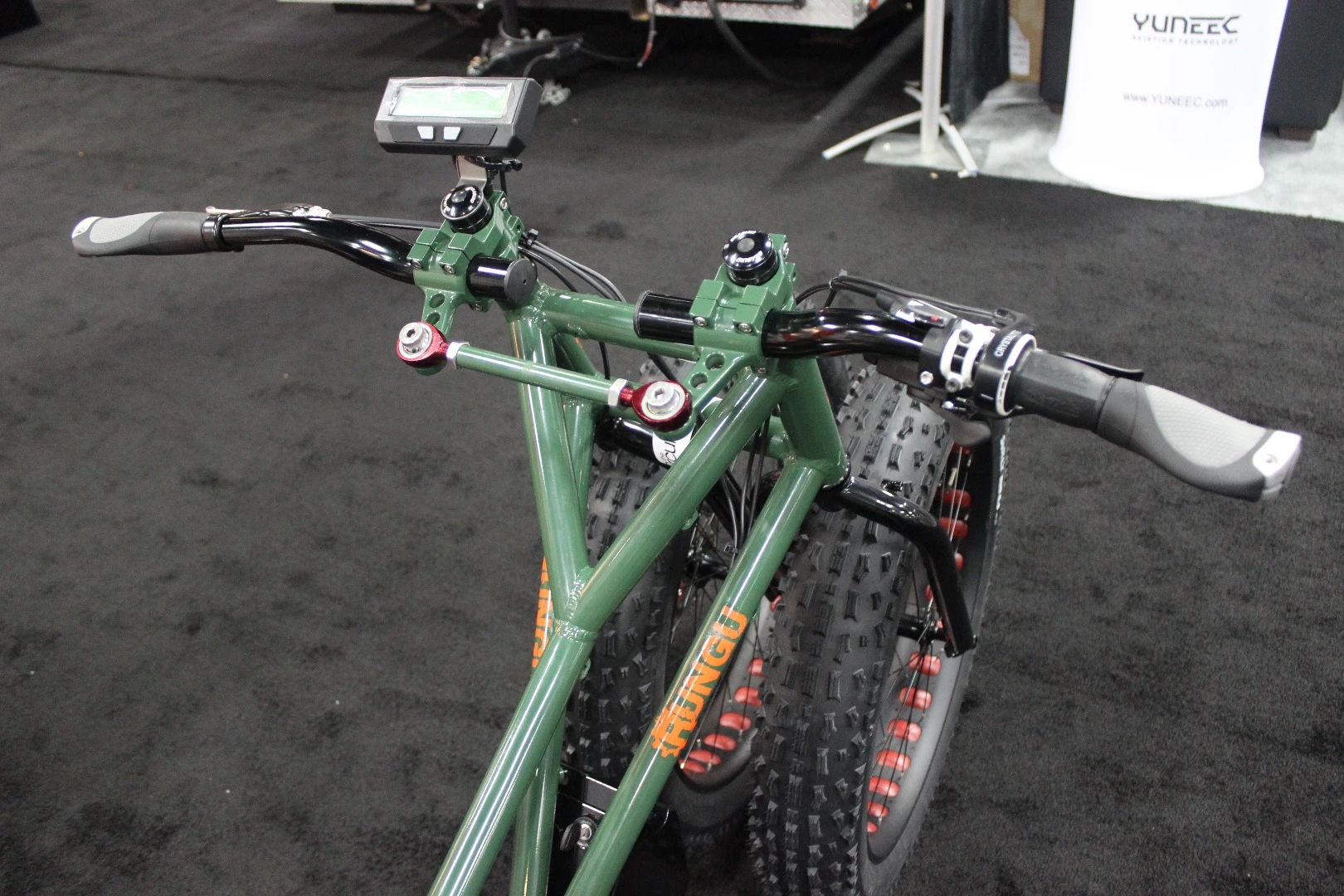 In throttle mode, the electric Rungu Juggernaut will reach an electronically-limited top speed of 20 mph (32 km/h)