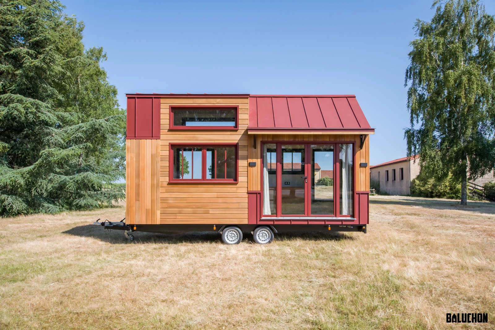 The Browny features generous glazing, including large glass doors