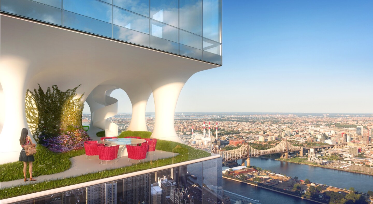 The tower will offer garden with an unbeatable view