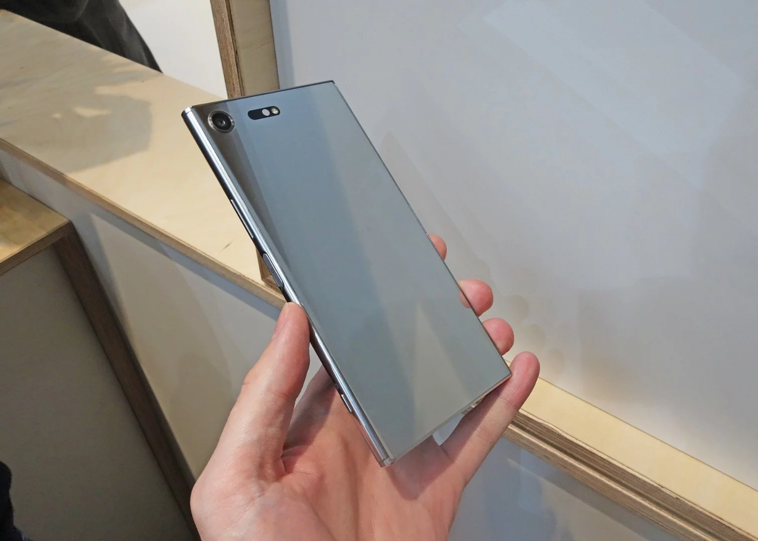 You can pick up the phone in a silver chrome color or glossy black in the next few months