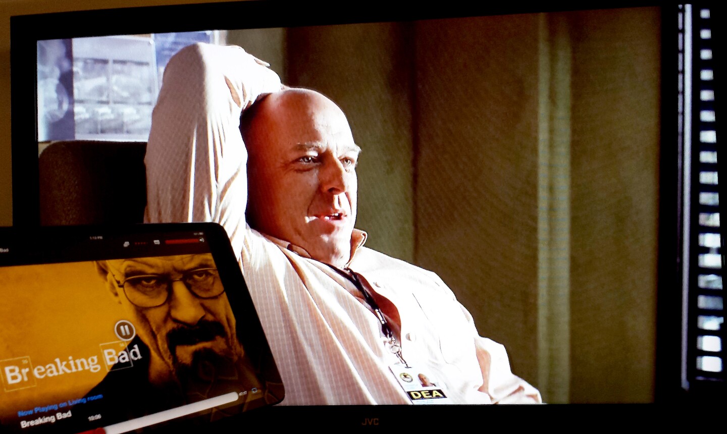 Hank looks pretty happy about Chromecasting