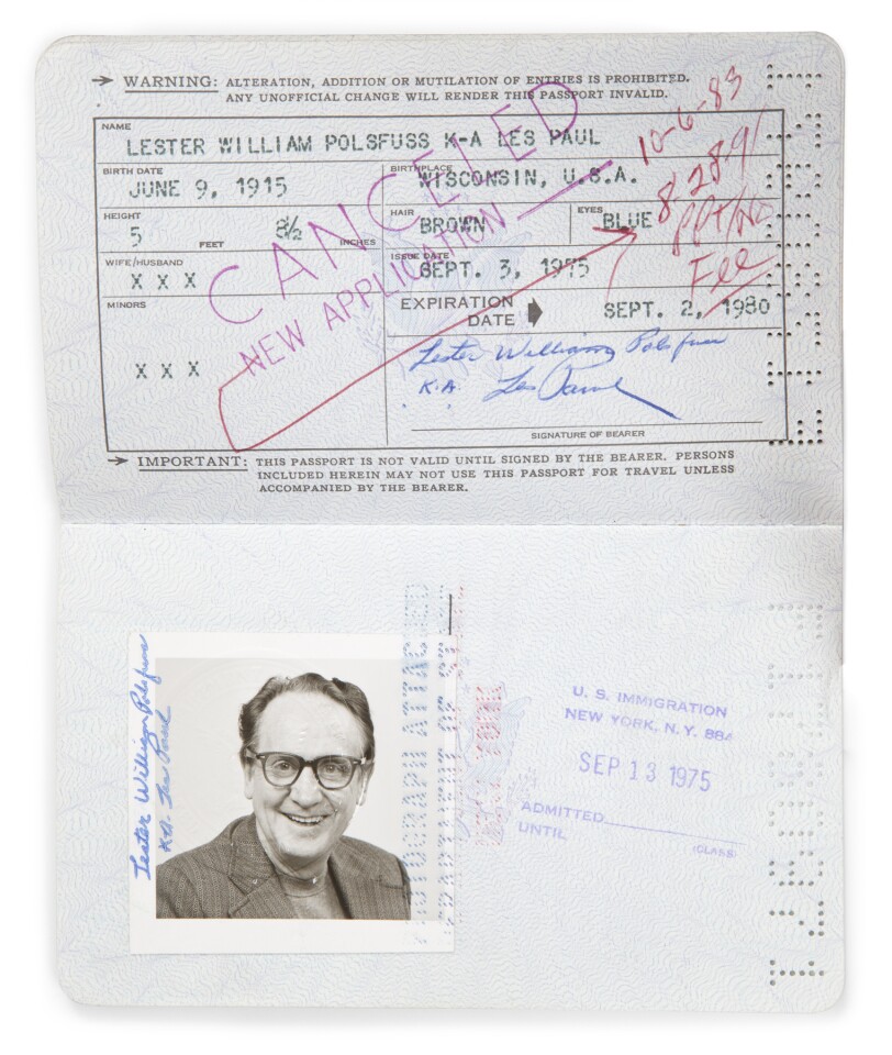 Even a Les Paul passport is to go under the auction block in June