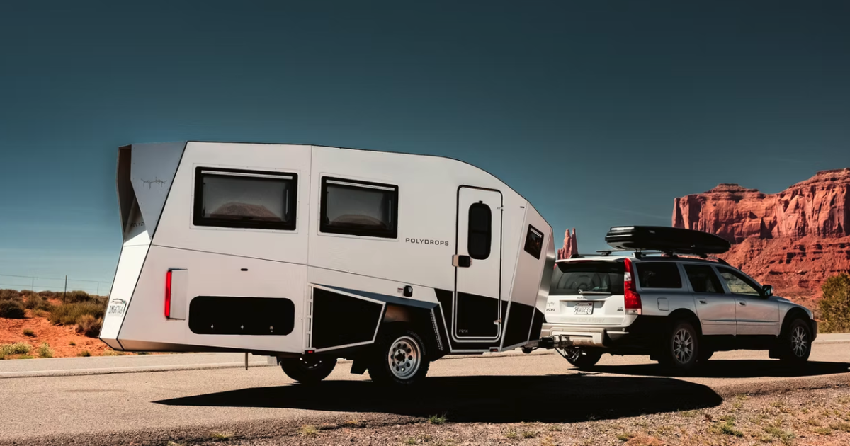 Knife-edged camper slices out of the wind tunnel & into the bush