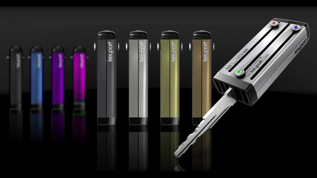 The Keyport consolidates six keys or a mix of keys and USB flash drive, mini-torch and bottle opener in one streamlined device