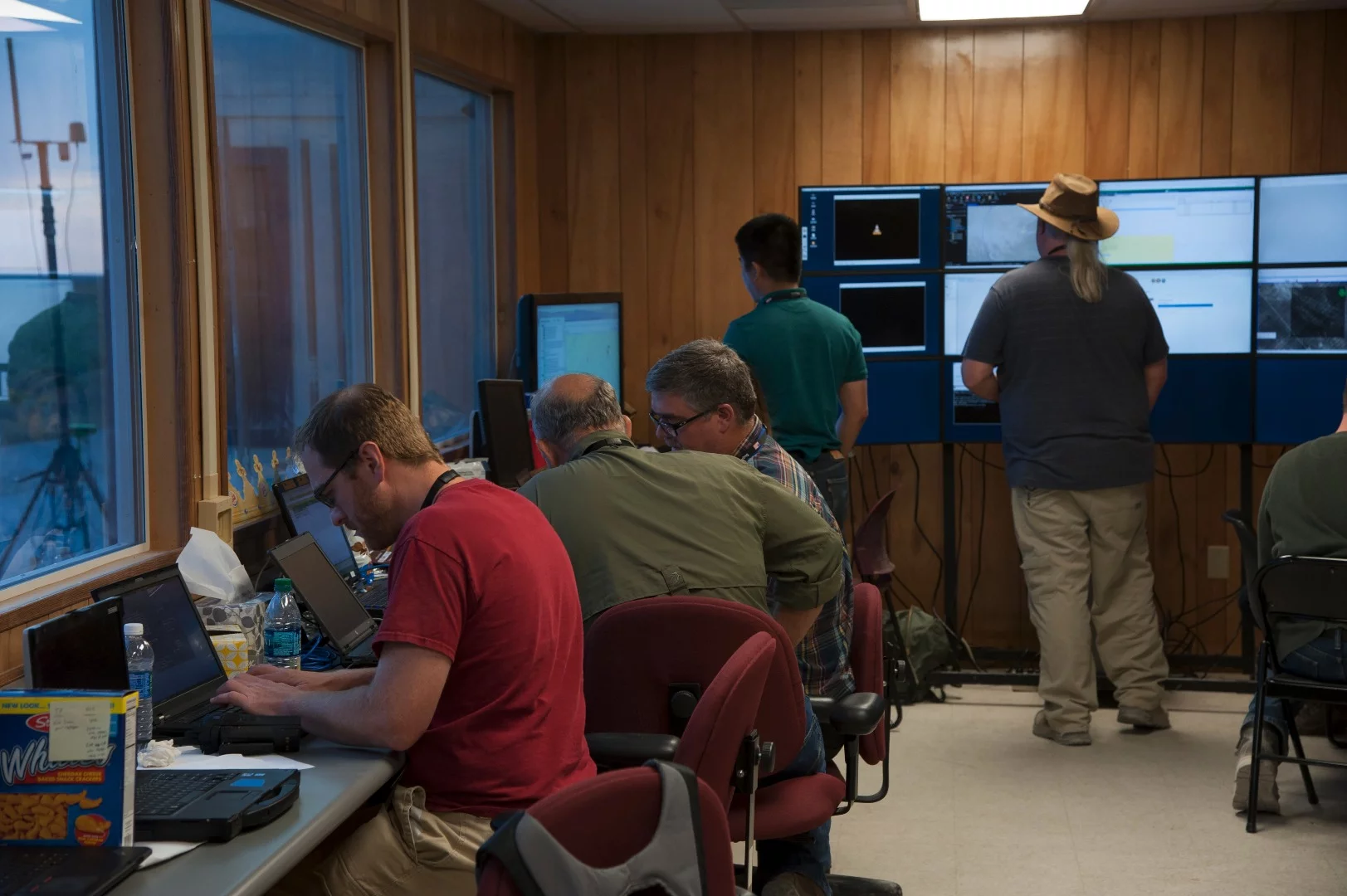 The ECBC team in the Control Room at Dugway Proving Ground