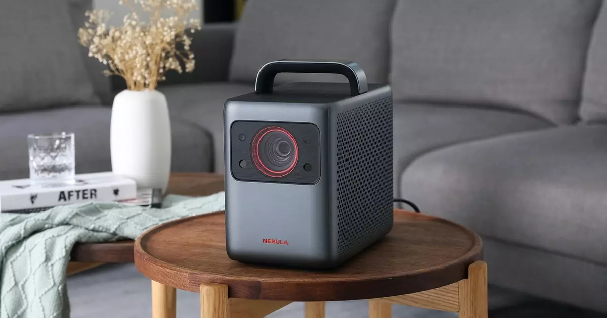 The Nebula Cosmos Laser 4K projector can throw visuals at up to 150 diagonal inches and puts out 2,400 lumens