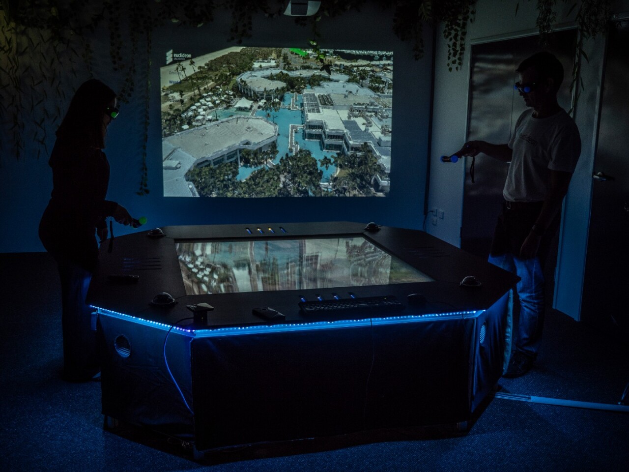 Geospatial mapping on the hologram table: we were able to zoom in to check out the pools at this hotel, from a giant map of the entire Gold Coast, with virtually zero lag. Such is the capability of the Unlimited Detail engine.