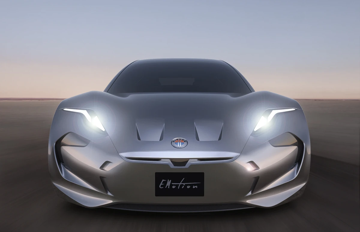 The EMotion's headlights are narrow, but they look big in comparison to the Force 1