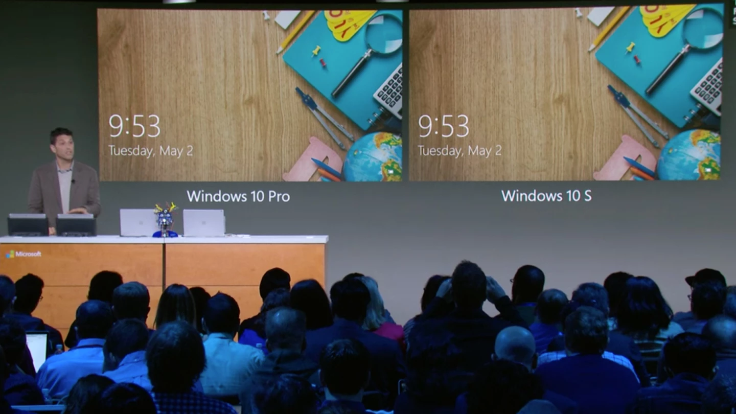 Windows 10 S looks and works like Windows 10, but it only runs apps downloaded from the Windows Store