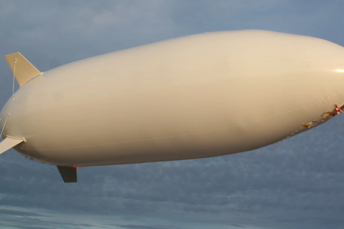 The Sky Sentinel is a small UAV airship that can remain aloft for 18 hours and provide silent surveillance of a wide area at altitudes up to 10,000 feet (3,048 meters)