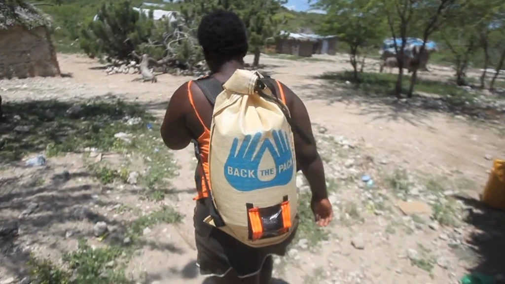 The WaterWear pack reduces the strain of transporting water long distances