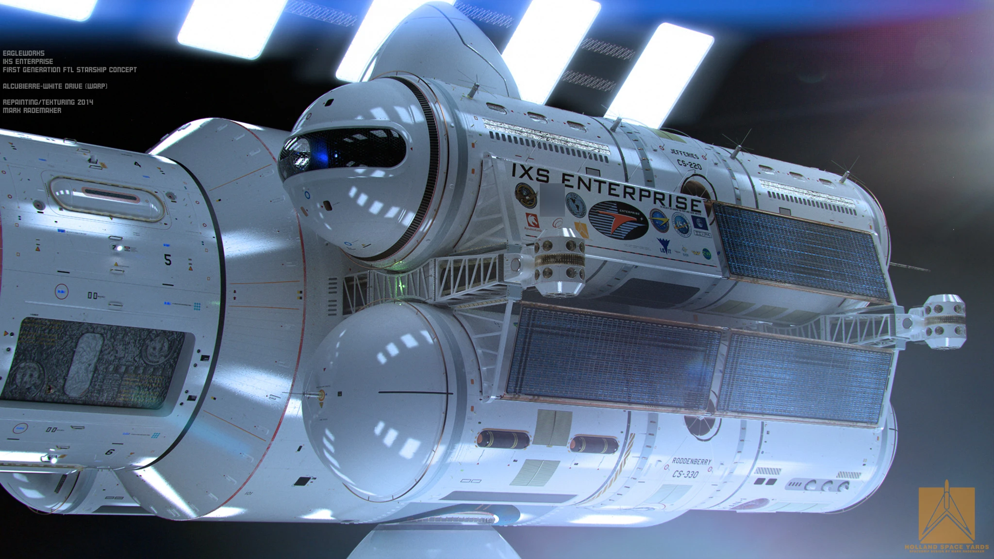 In the warp bubble, the ship rests in zero gravity (Image: Courtesy of Mark Rademaker)