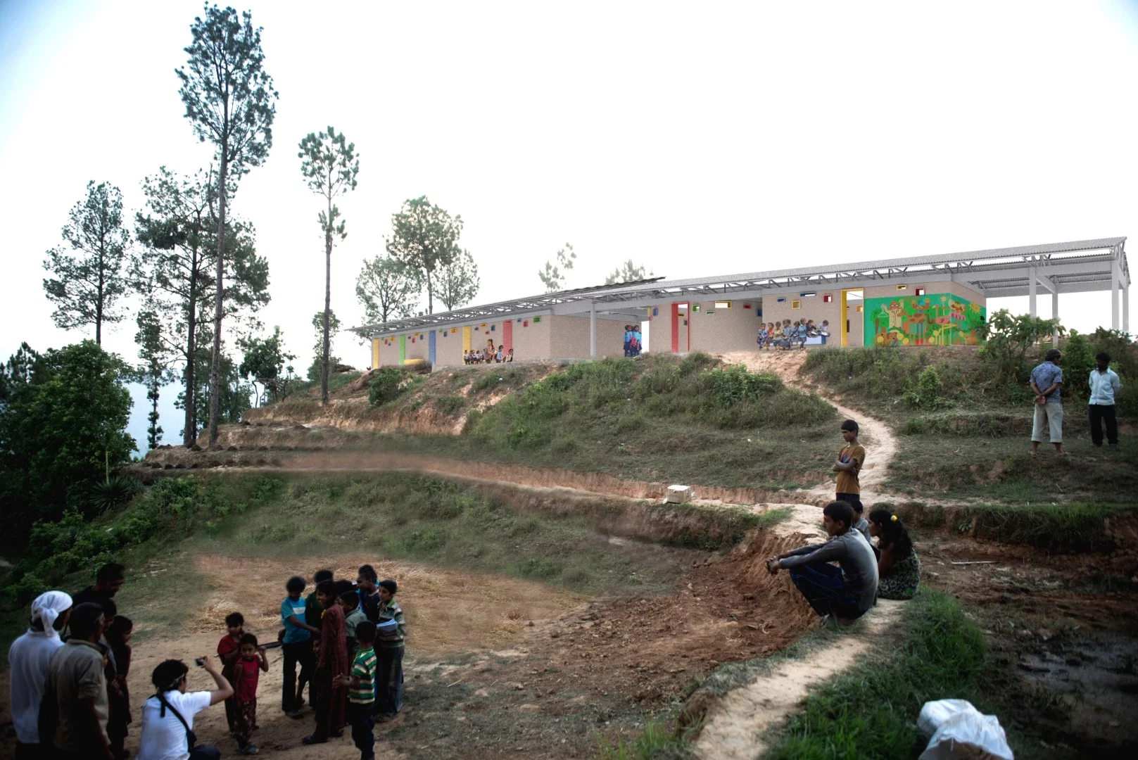 The schools will comprise a flexible system that can be adapted to the local site conditions
