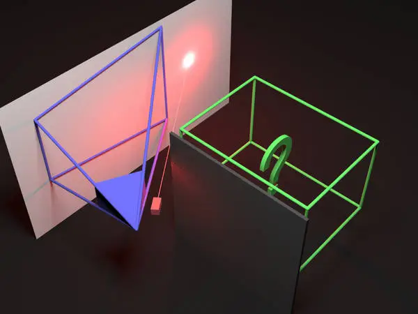 The camera uses diffused light instead of mirrors to see around corners