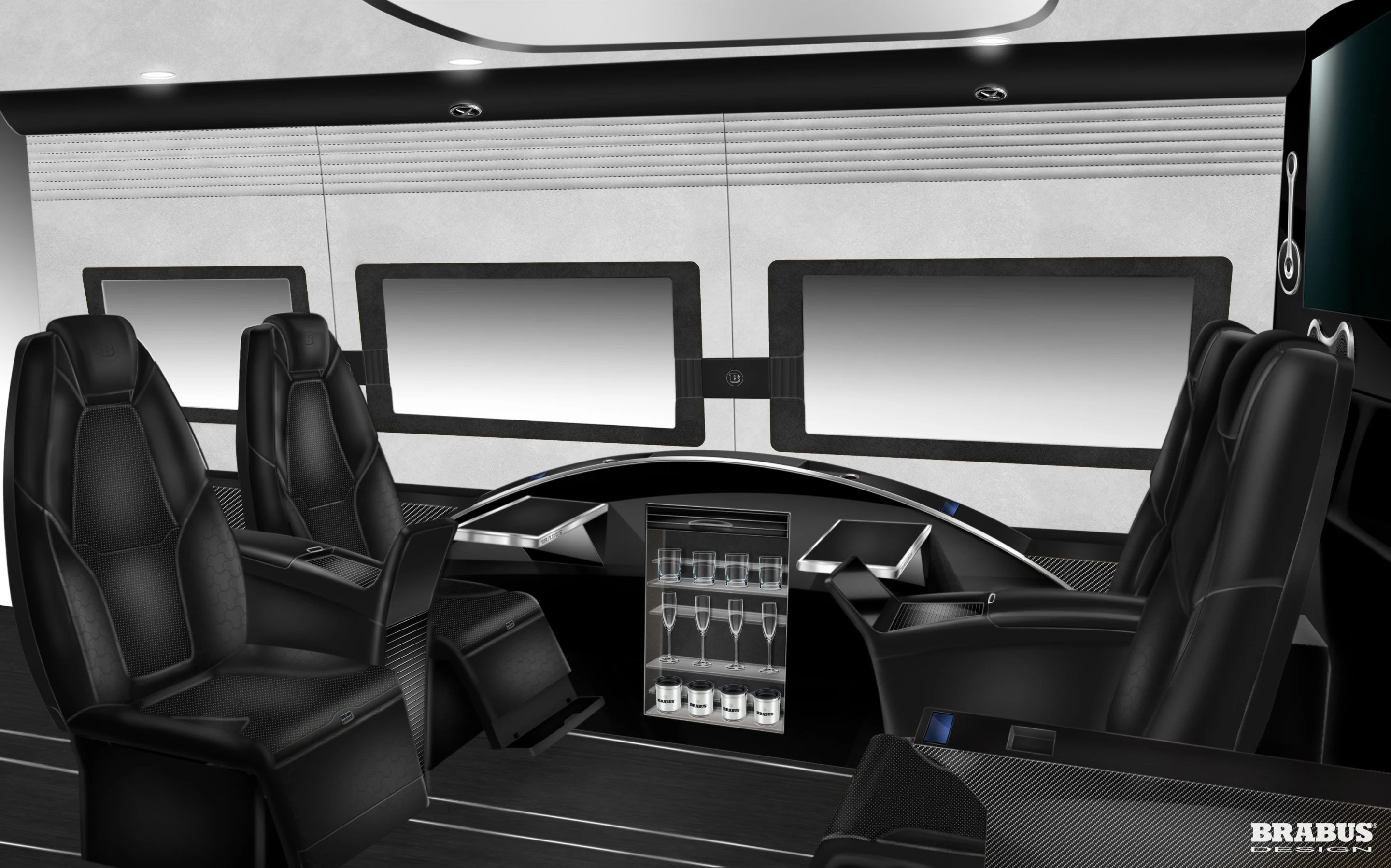 Brabus offers a variety of interior color options