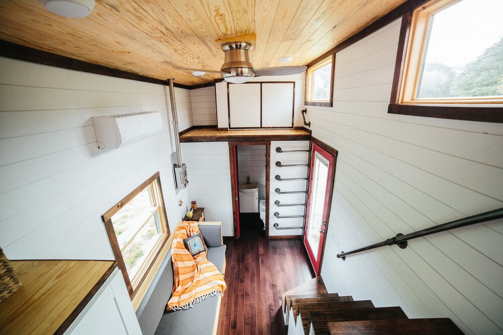View of the home from the sleeping loft
