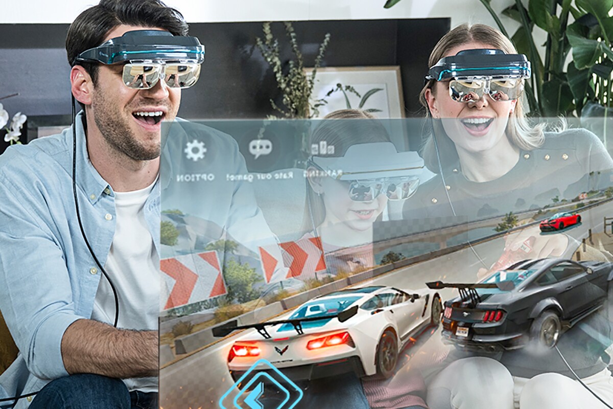 The DreamGlass 4K can connect to the PS4, Xbox One or Nintendo Switch