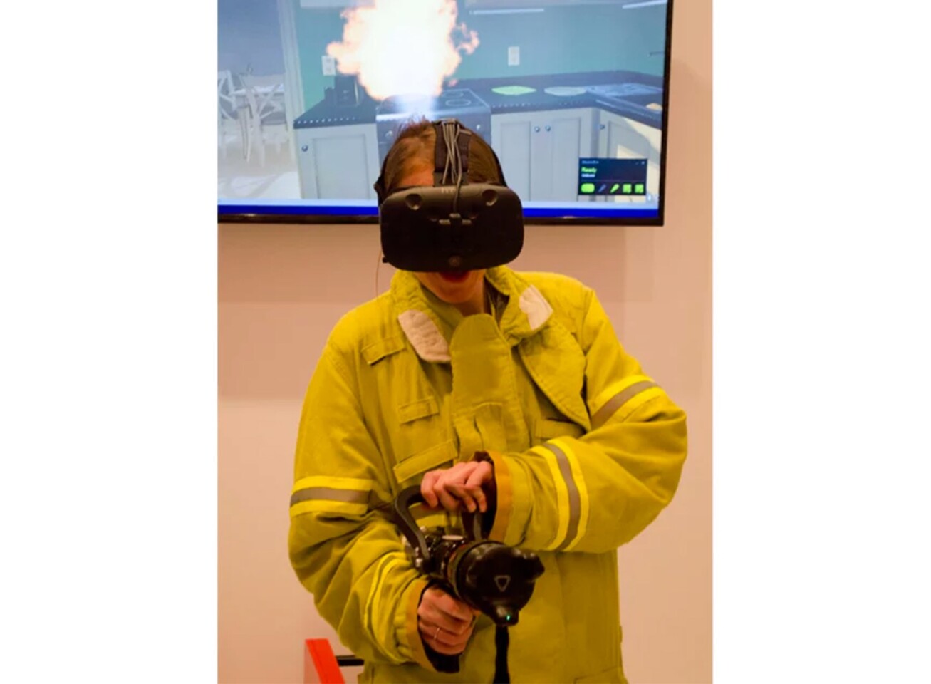 Putting the Vive Tracker to work in a firefighting training demo at CES 2017