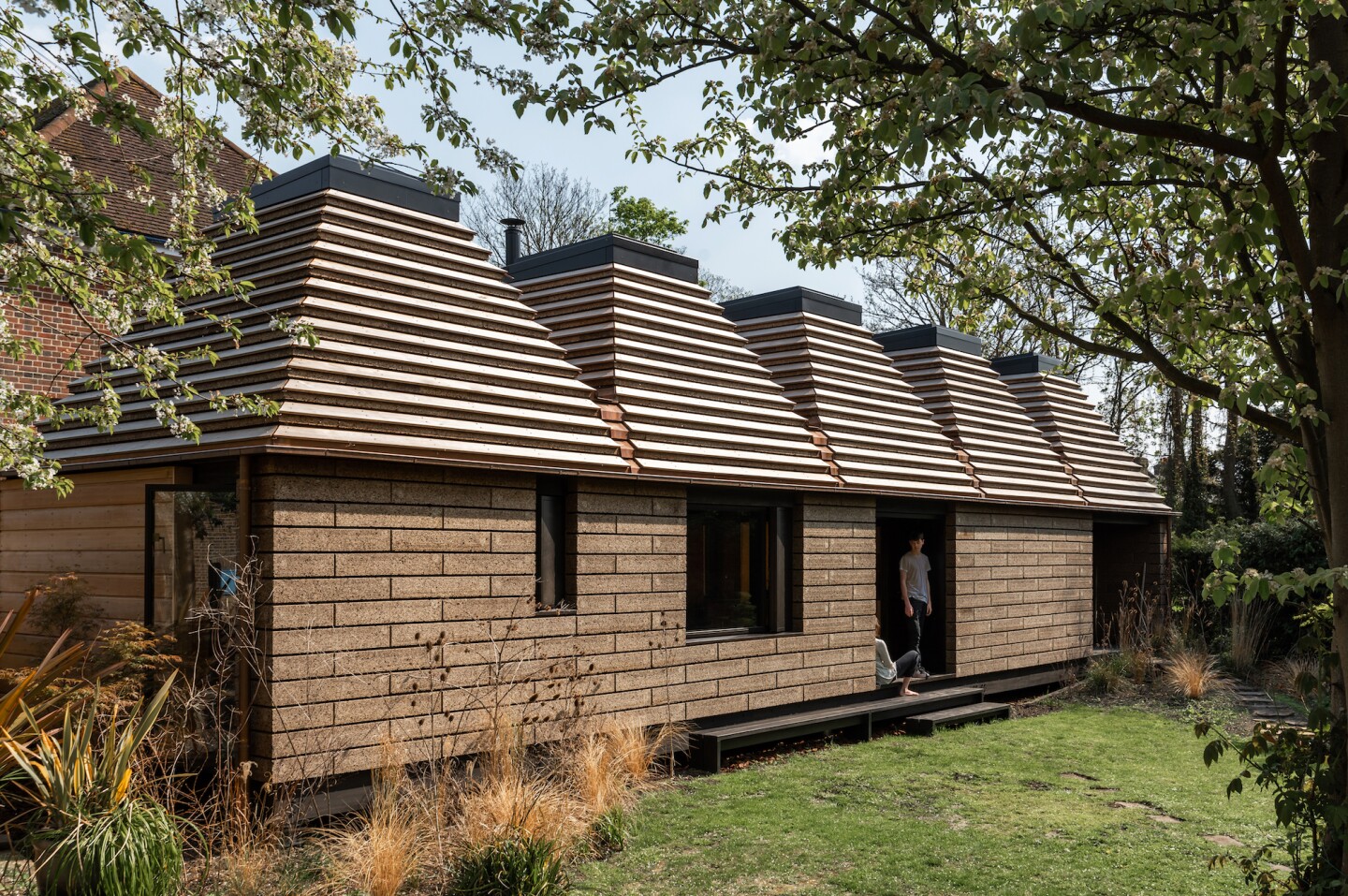 Cork House is a sustainable house made from 1,268 blocks of cork