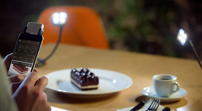 The iblazr 2 wireless LED flash for iOS and Android can be used as a remote flash with a range of up to 80 feet (25 meters)