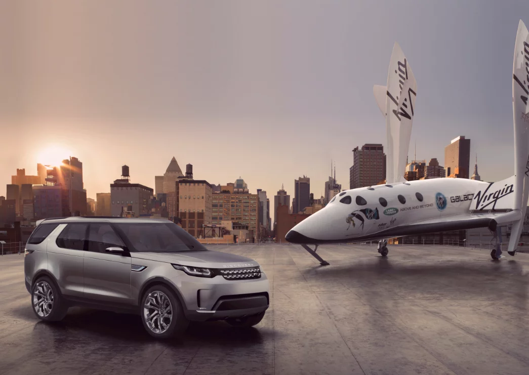 The Land Rover Discovery Vision concept and SpaceShipTwo