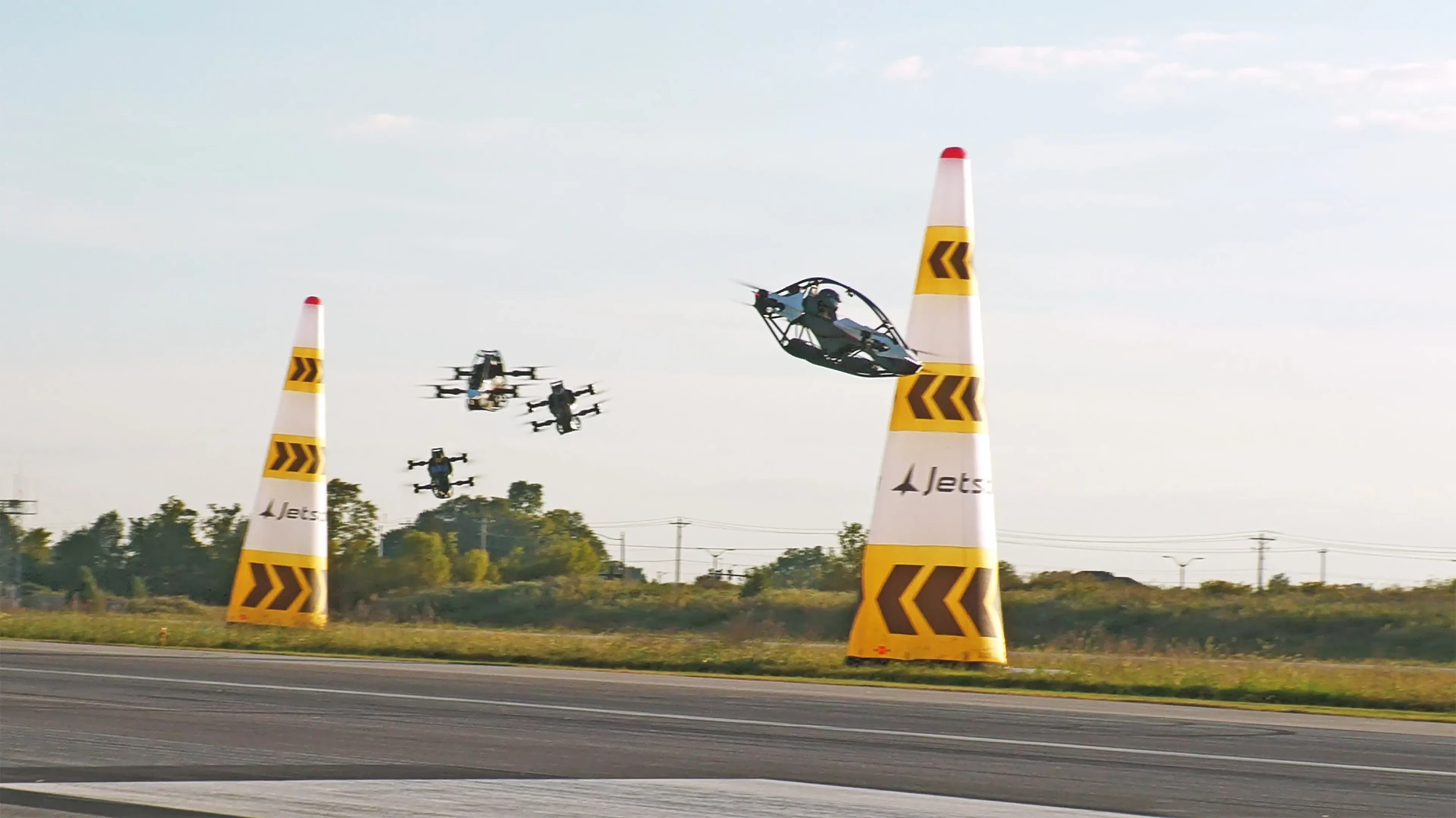 Jetson showcased the first four-aircraft formation flight, a high-speed pylon race and a solo aerial display at UP Summit recently, to officially launch the Jetson Air Games concept